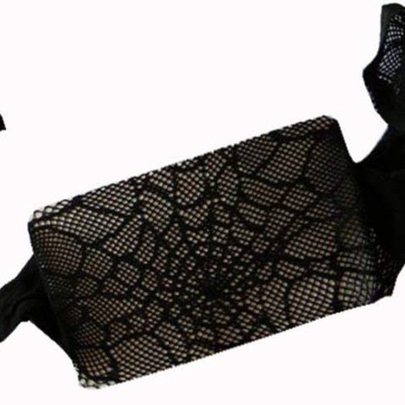 Black Widow Women Stockings Spiderweb Tights Witch Fancy Dress Costume - Picture 13 of 17